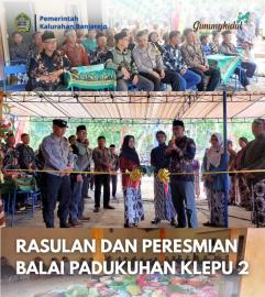 Bersih dusun klepu I & II serta Peresmian balai dusun klepu II
